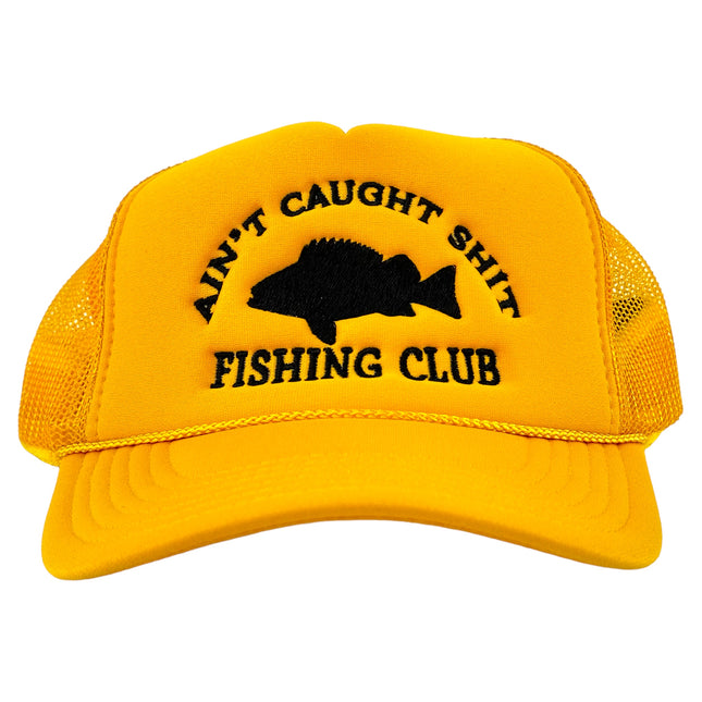 AIN’T CAUGHT SHIT FISHING CLUB Trucker MeshHAT Custom Embroidered