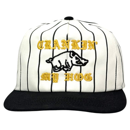 Crankin My Hog Pinstripe Hat Custom Embroidered