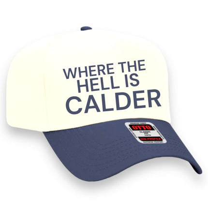 Custom production order 20 hats where the hell is Calder, all words the same size (please see sterling for correct font)custom embroidery