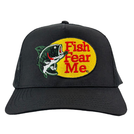 FISH FEAR ME BASS HAT CUSTOM EMBROIDERY Funny