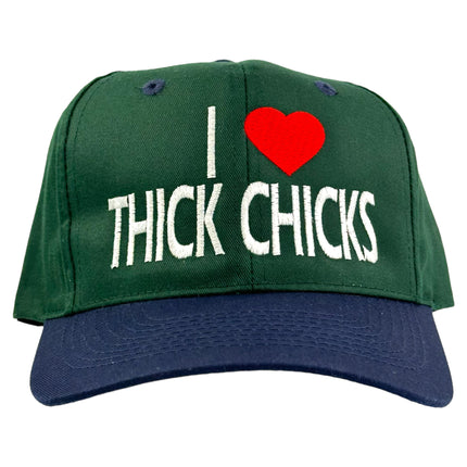 I Love Thick Chicks Vintage SNAPBACK Hat Cap Custom Embroidery