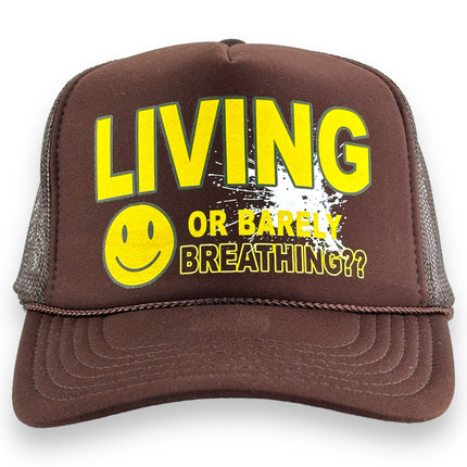 LIVING OR BARELY BREATHING HAT PRINT