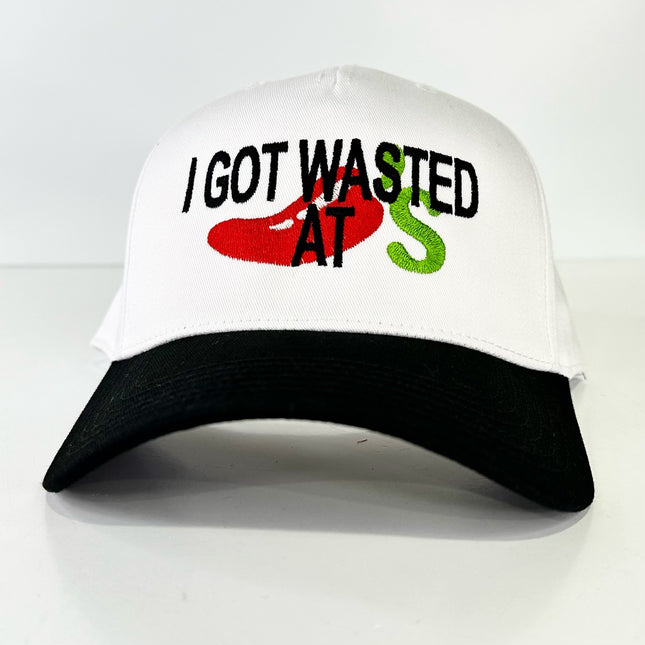 I Got Wasted At Chilis SnapBack Cap Hat Custom Embroidered