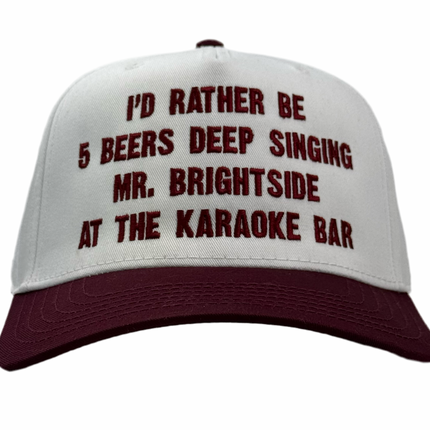 I’d Rather Be 5 Deep Custom Embroidered Hat