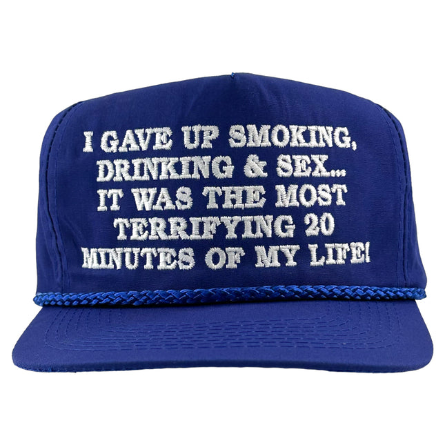 I GAVE UP SMOKING DRINKING HAT Custom embroidered￼