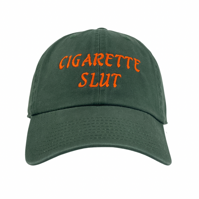 Cigarette Slut Green Dad Hat Custom Embroidered