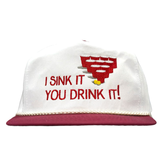 I SINK IT YOU DRINK IT Rope SnapBack Cap Hat Custom Embroidered