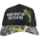 BLACK TRUCKER CAMO BRIM