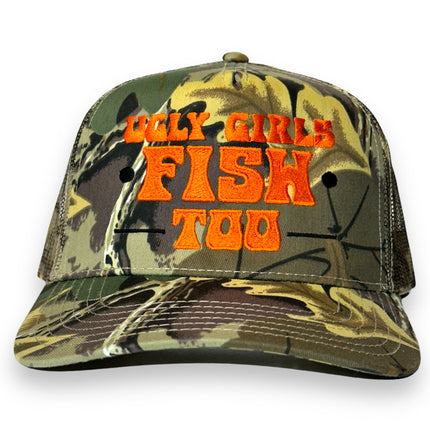 Ugly Girls Fish Too Hat Funny Camo Custom Embroidery