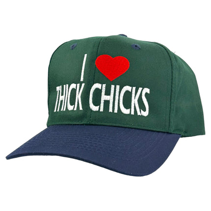 I Love Thick Chicks Vintage SNAPBACK Hat Cap Custom Embroidery