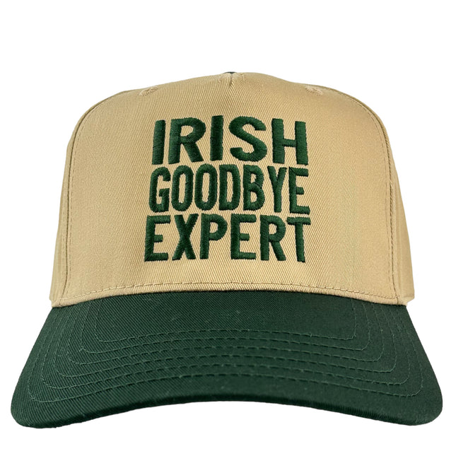 Irish goodbye Expert Green Brim Official Collab Cut the activist custom embroidery