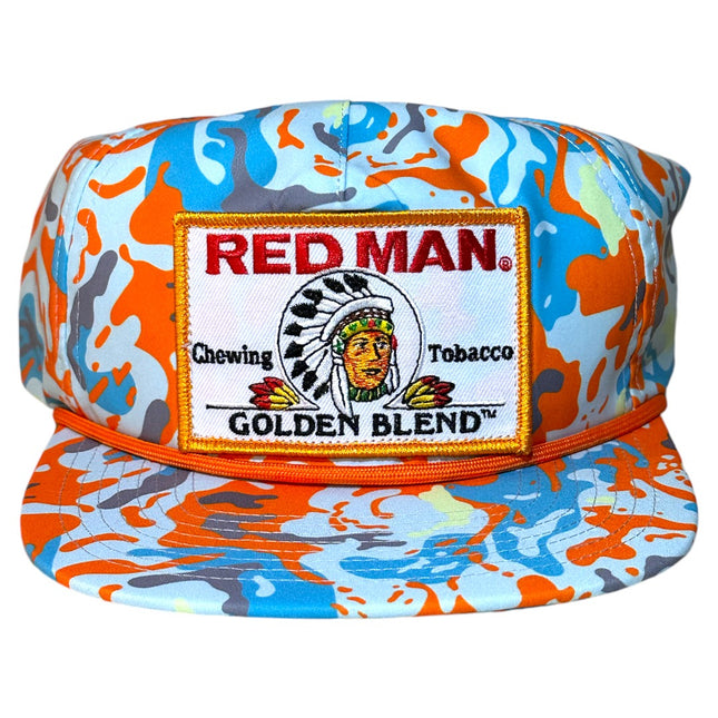 Golden Red Man Retro Camo Patch Hat