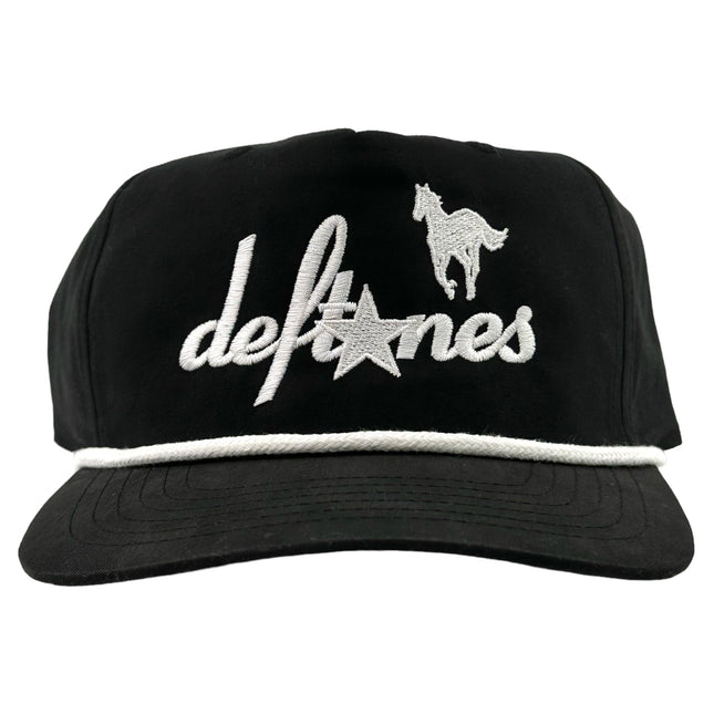 DEFTONES White PONY SnapBack Custom Embroidered Cap Hat