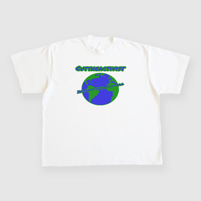 Cut The Activist International Scumbag Custom Printed White T-Shirt