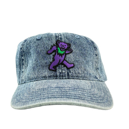 Purple Dancing Bear Denim Hat￼