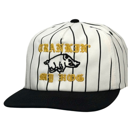 Crankin My Hog Pinstripe Hat Custom Embroidered