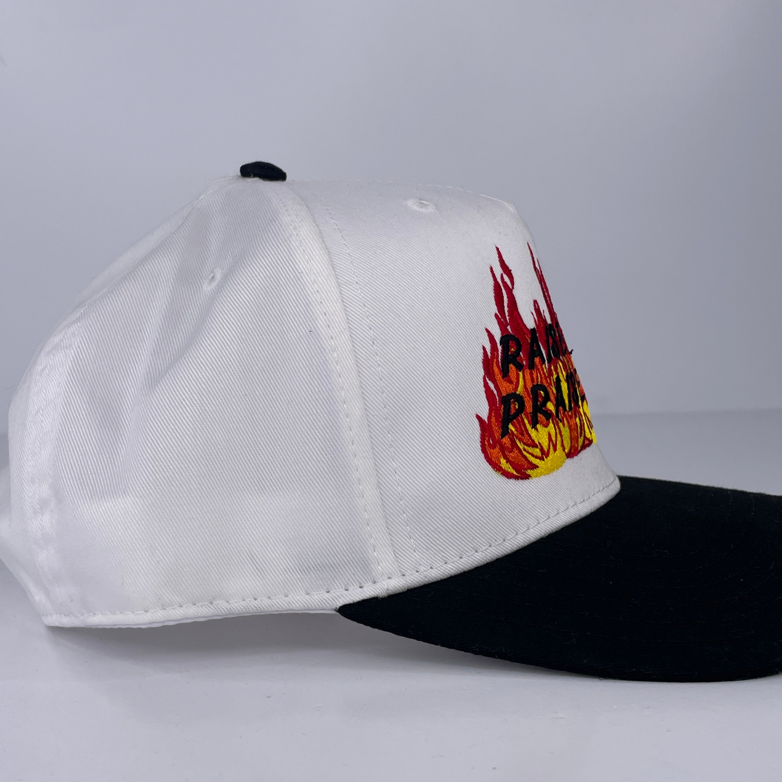 Raise Hell Praise Dale Custom Embroidered SnapBack White/Black – Old ...