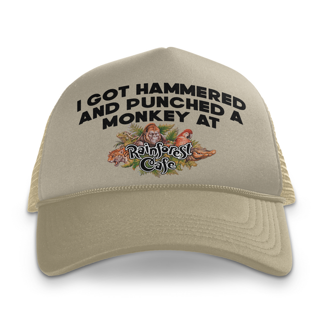 I Got Hammered And Punched A Monkey Custom Printed Hat