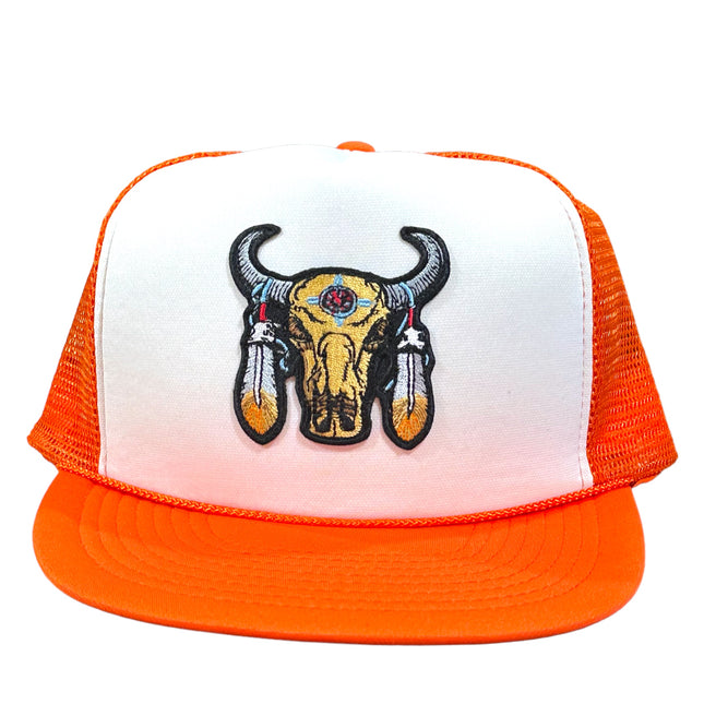 BULL Skull Mesh Trucker Patch Hat