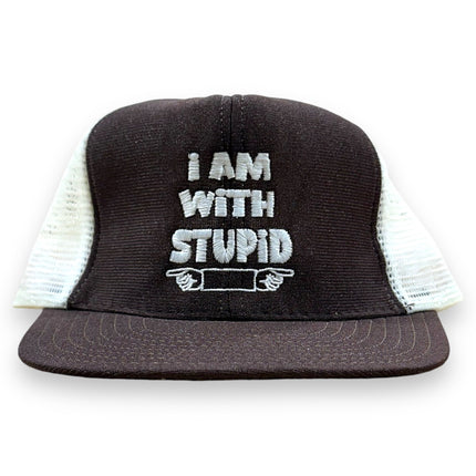 I AM WITH STUPID HAT Custom Embroidered