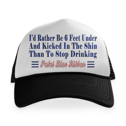 Id Rather Be Six Feet Under Custom Printed Hat