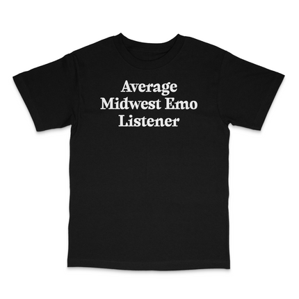 Average Midwest Emo Listener Custom Printed T-shirt