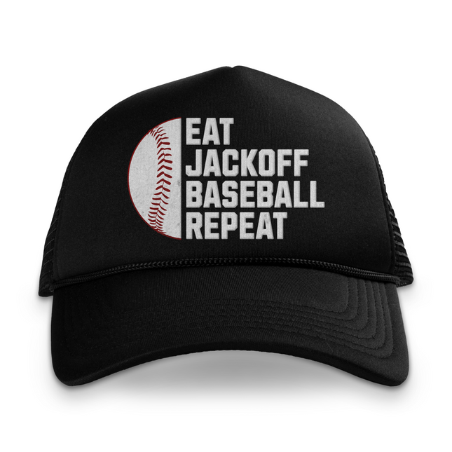 Eat Baseball Repeat Custom Printed HAt