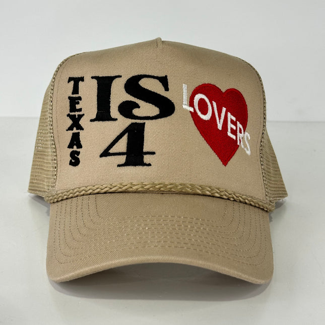 TEXAS IS 4 lOVERS Mesh Trucker SNAPBACK CAP FUNNY HAT CUSTOM EMBROIDERED