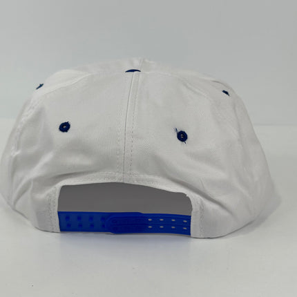 I’m A Two Seater on a white crown blue brim Rope SnapBack Hat Cap Custom Embroidered