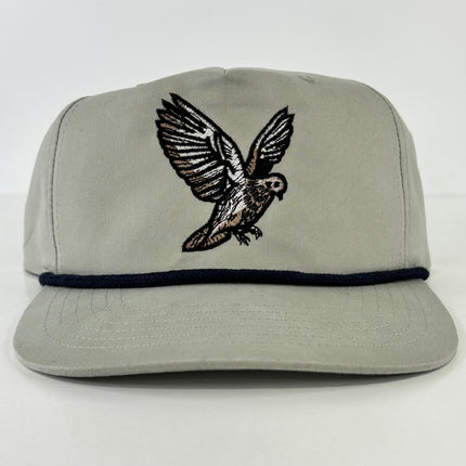 DOVE Navy Blue Rope SnapBack Cap Outdoors Hat Custom Embroidered