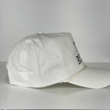 I love Red 40 Custom Embroidered white Rope Hat SnapBack