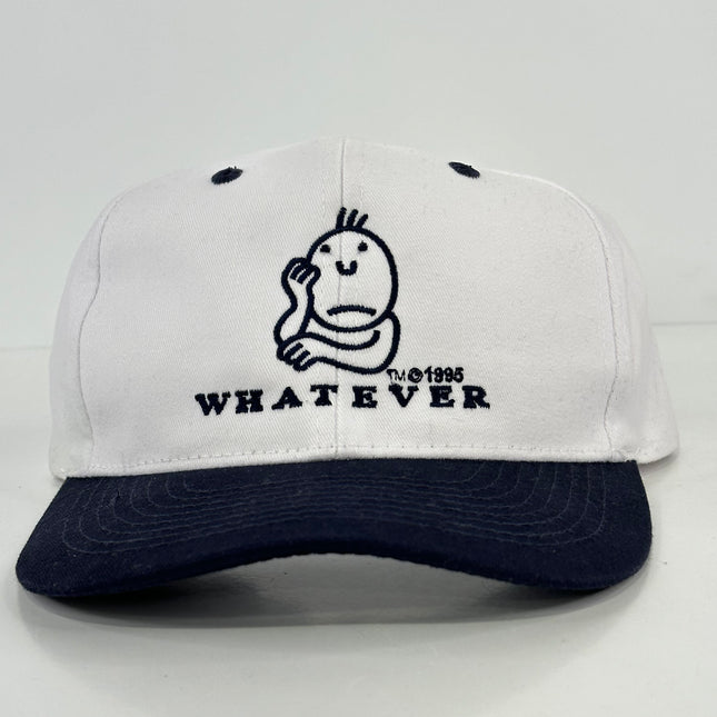 Whatever Low Crown Strapback Cap Hat Custom Embroidered