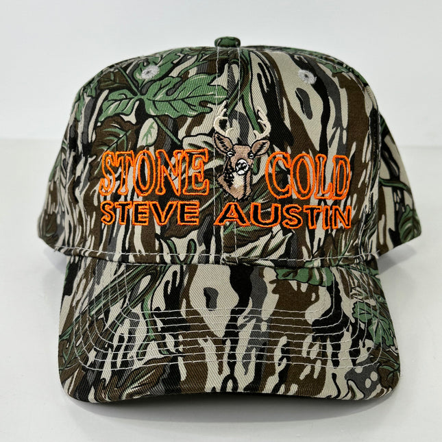 STONE COLD Hunting CAMO SNAPBACK CAP Deer HAT CUSTOM EMBROIDERED