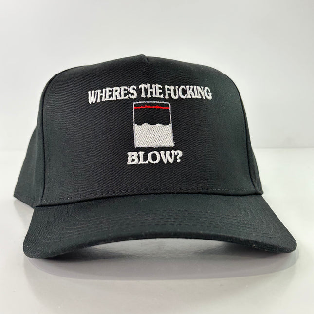 Blow Black SnapBack Hat Cap Custom Embroidered