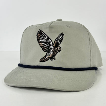 DOVE Navy Blue Rope SnapBack Cap Outdoors Hat Custom Embroidered