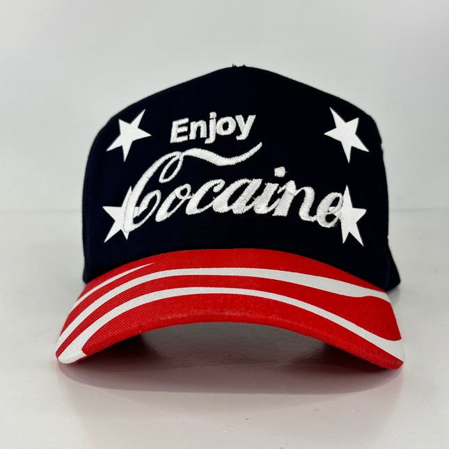 Enjoy on an American Flag print SnapBack Hat Cap Custom Embroidered