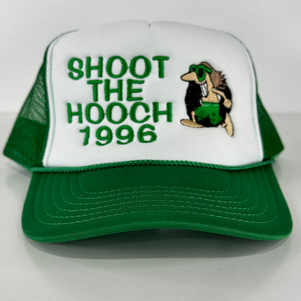 Shoot the hooch 1996 on a green mesh trucker SnapBack hat cap custom embroidered