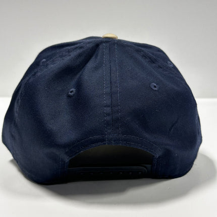 Zynnipiac on Navy Blue Brown Khaki Brim SnapBack Hat Cap Custom Embroidery