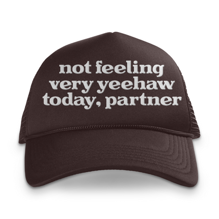 Not Feeling Very Yeehaw Today Partner Custom Printed Snapback Hat