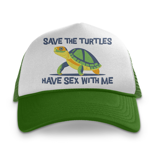 Save The Turtles Custom Printed Hat