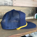 Custom Old School Gold Rope Hat 6 Panel Mesh Trucker Vintage Custom Em – Old  School Hats