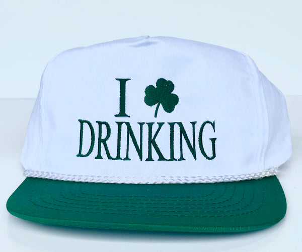 St. Patricks Day I Love Drinking Shamrock St Patrick's day Custom  Embroidered Vintage Hat SnapBack