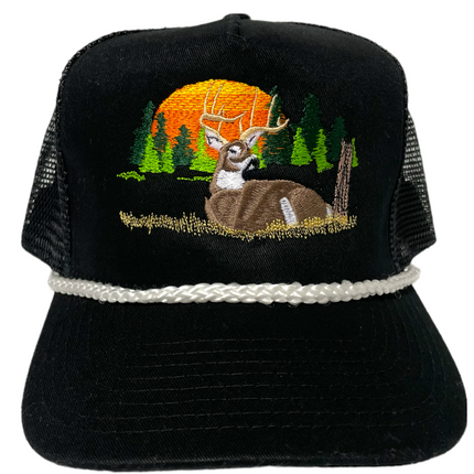 Vintage Mesh Snapback Fishing Hunting License Holder Trucker Hat