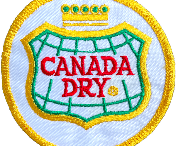 Vintage Canada Dry Yellow and Green Logo 3” Sew On Circle Patch