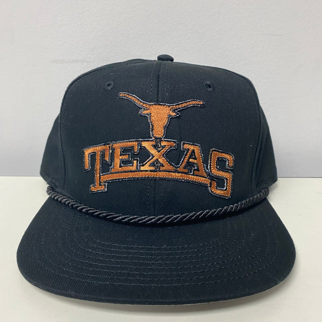 Custom Texas Longhorns Vintage Patch Black Snapback Hat Cap