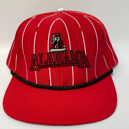 Custom Alabama Crimson Tide Vintage Patch Red Pinstripe