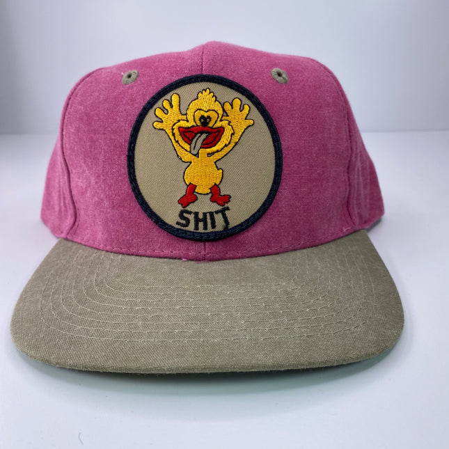 Custom Chicken Shit patch Vintage Snapback Hat Cap