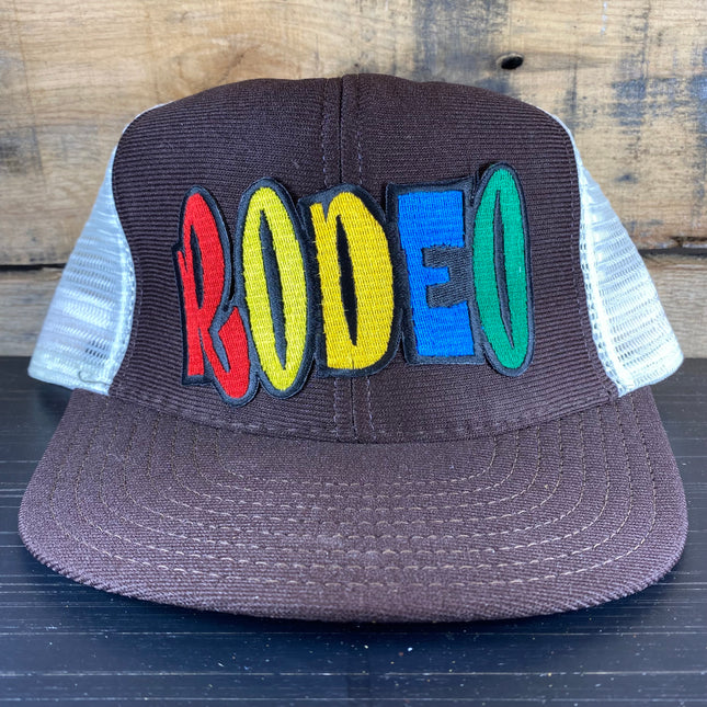 Custom RODEO vintage Patch mesh Snapback hat cap Made in USA