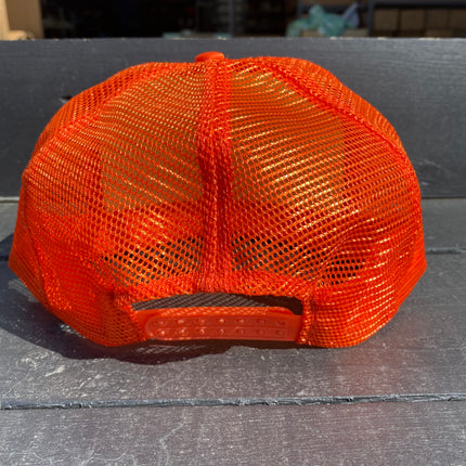 Weekend Hooker on a vintage orange mesh Trucker Snapback Hat Cap